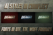 Avenger label typeface, a Script Font by VozzyStock (Thumbnail 3 of 4)
