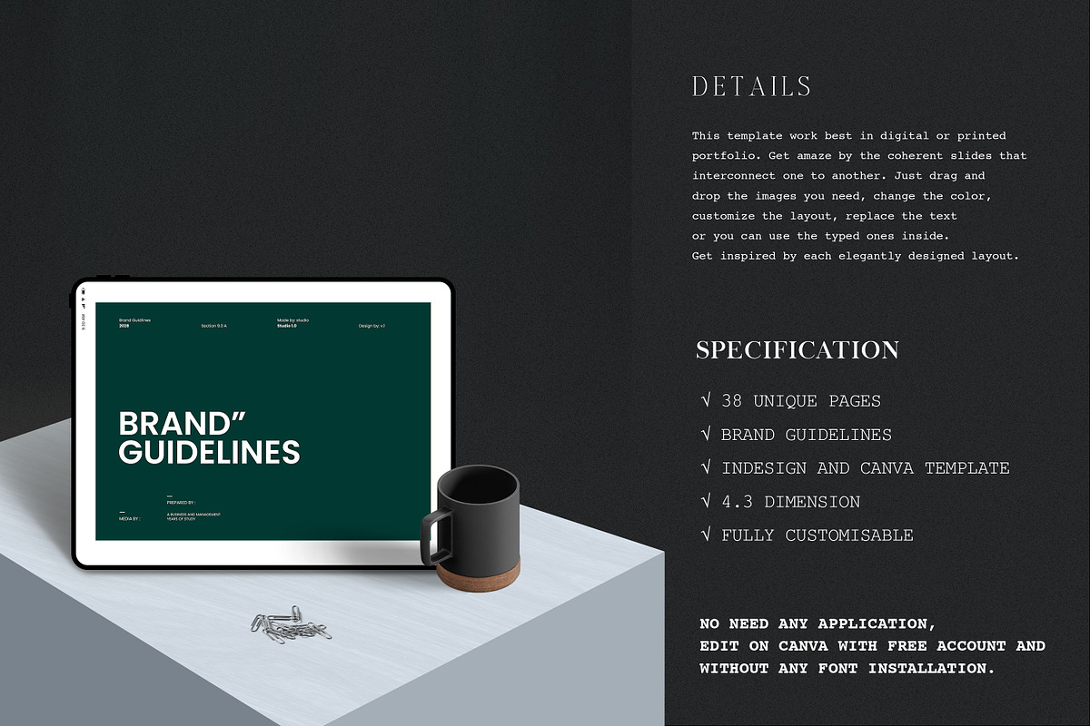 Brand Guideline Templates - CANVA, a Templates & Theme by creathrivestudio (Photo 4 of 13)