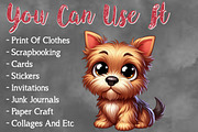 Watercolor Cute Puppy Png clipart, a Seasonal Illustration by Craft Nest (Thumbnail 5 of 5)