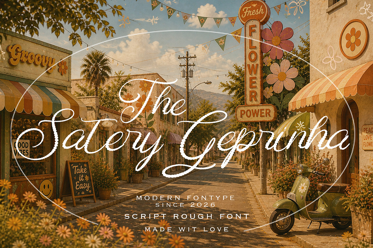 The Satery Geprinha, a Handwritten Font by HaKi Studio (Photo 1 of 5)