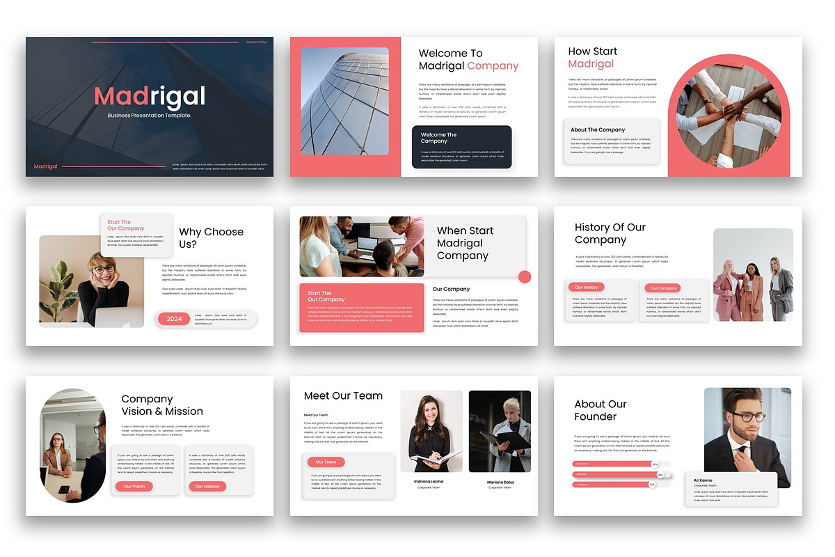 Madrigal – Business PowerPoint, a Presentation Template by kreatifreya (Photo 2 of 5)
