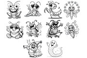 Crazy Cartoon Insects Set 1, a Brush Add-On by Disasterology Ink (Thumbnail 8 of 10)