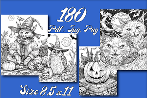 Halloween Animals Coloring Book