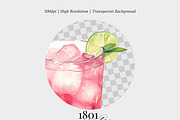 Pink Melon Ball Cocktail, a Food Illustration by 1801Prints (Thumbnail 2 of 4)