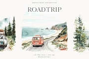 Roadtrip Illustrations, a Decorative Illustration by PeDe Designs (Thumbnail 1 of 10)