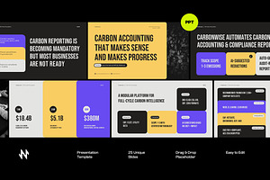 Climate Tech Pitch Deck Power Point, a Presentation Template by Neermana