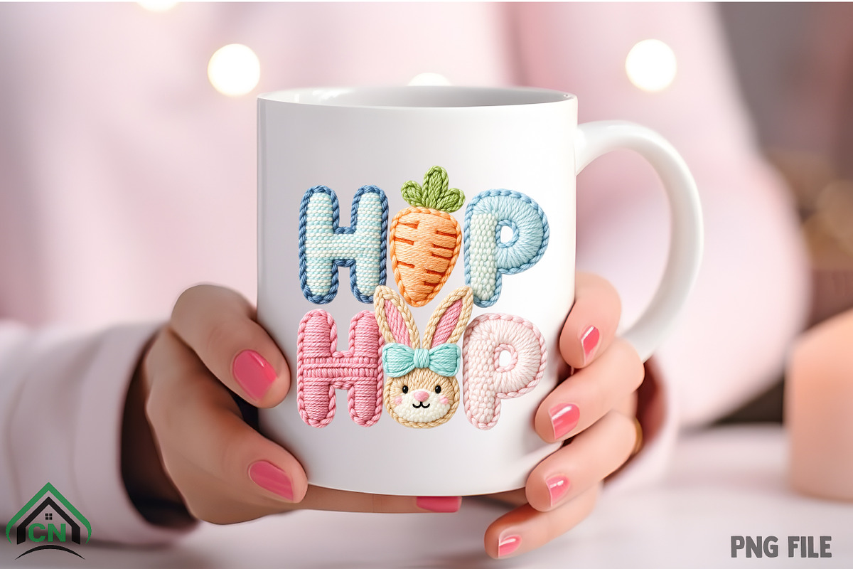 Faux Crochet Hip Hop Bunny Png, an Illustration by Craft Nest (Photo 4 of 4)