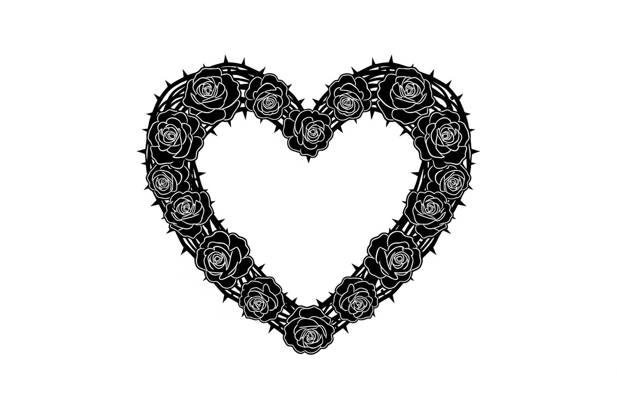 Floral Heart Wreath SVG Bundle, an Illustration by Gaye Art (Photo 26 of 31)