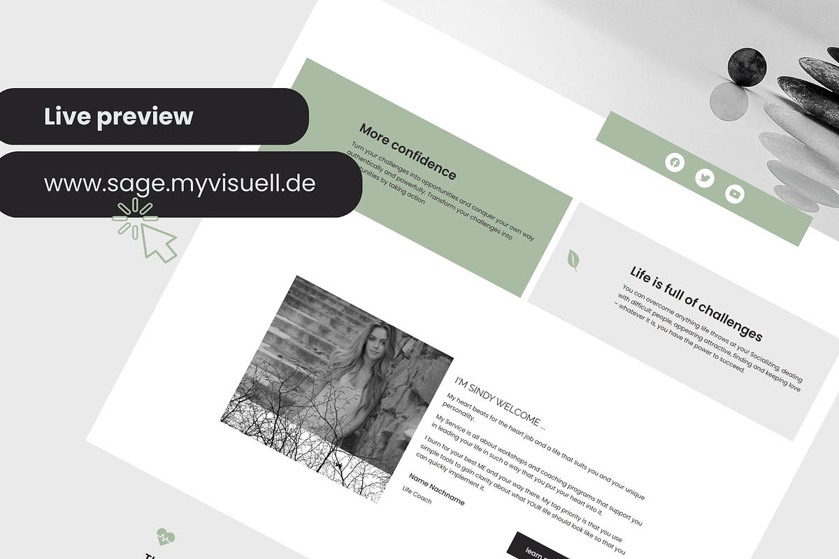 Wordpress theme coach minimalist, a WordPress Template by myvisuell.de Webdesign (Photo 5 of 7)