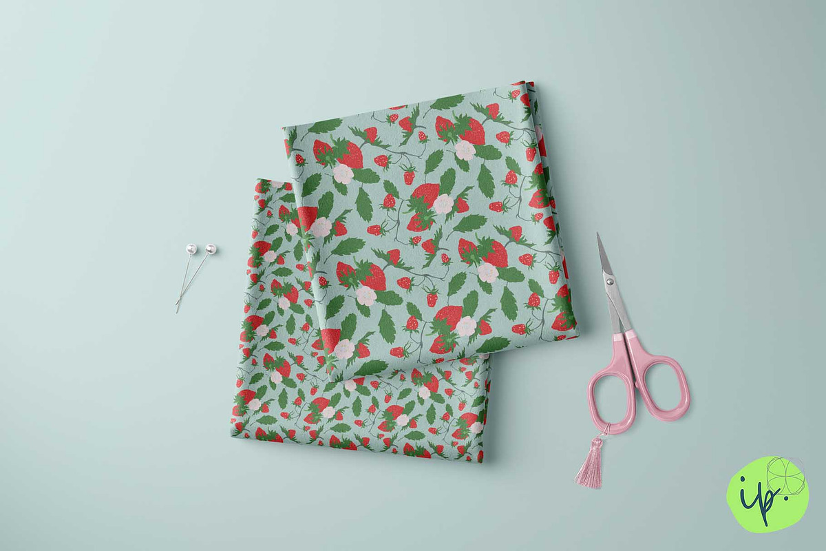 Strawberry Collection Pattern Bundle, a Pattern Graphic by irenepachadesign (Photo 3 of 6)
