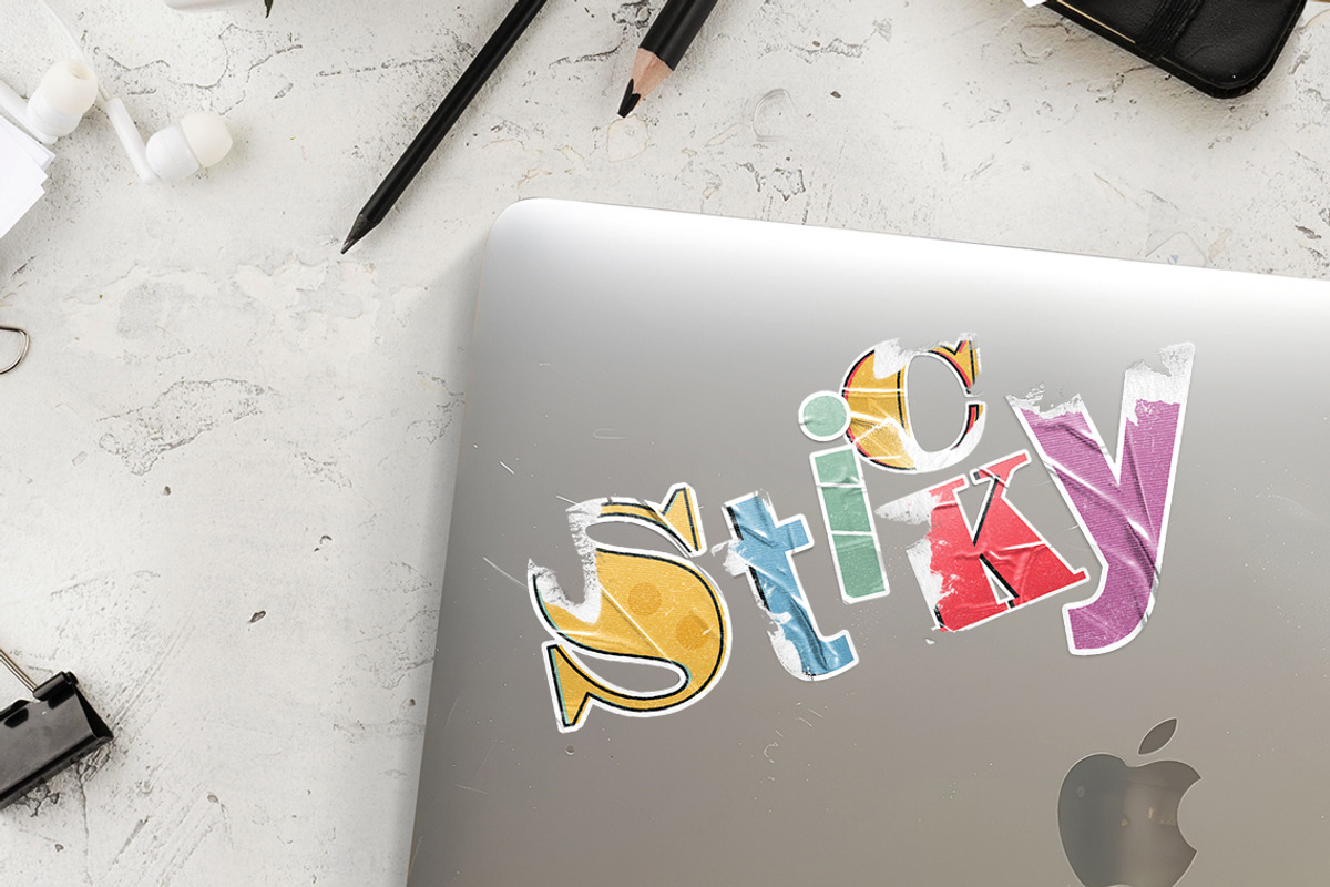 Sticker Creator Custom Shape Mockups, a Product Mockup by rebrandy (Photo 7 of 15)