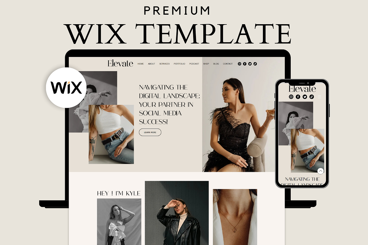 Luxury Wix Website Template, a Wix Template by AdvertFox (Photo 1 of 10)