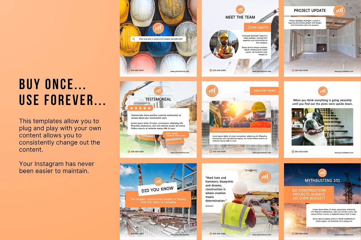 Construction Social Media, a Social Media Template by Sincerely Media (Photo 5 of 9)
