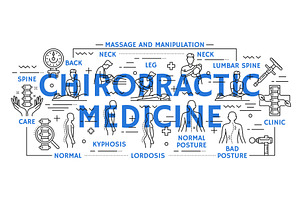 Chiropractic medicine, a Healthcare Illustration by Vector Tradition