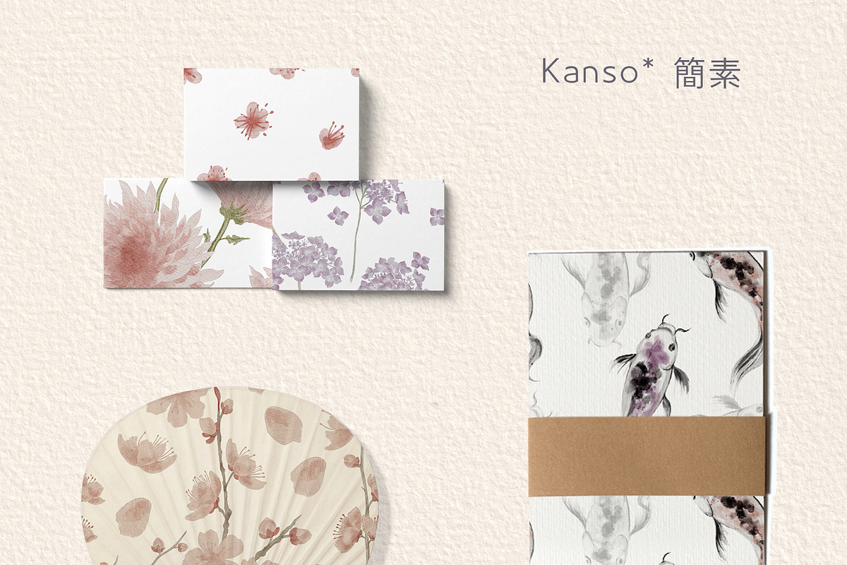 Kanso Botanical Japandi Watercolor, a Pattern Graphic by mila_leev (Photo 13 of 15)