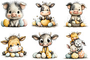 Whimsical Easter Farm Animal Clipart, an Illustration by Sublimation Artist (Thumbnail 7 of 7)