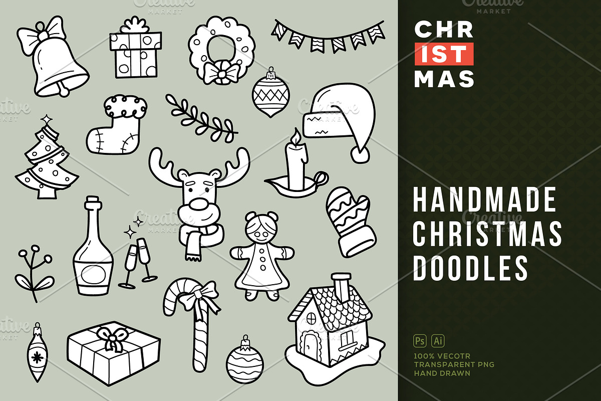 Handmade Christmas Doodles, an Object Graphic by Scredeck (Photo 5 of 5)
