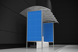 Bus Station Mockup, an Advertising Mockup by Qaleb Studio