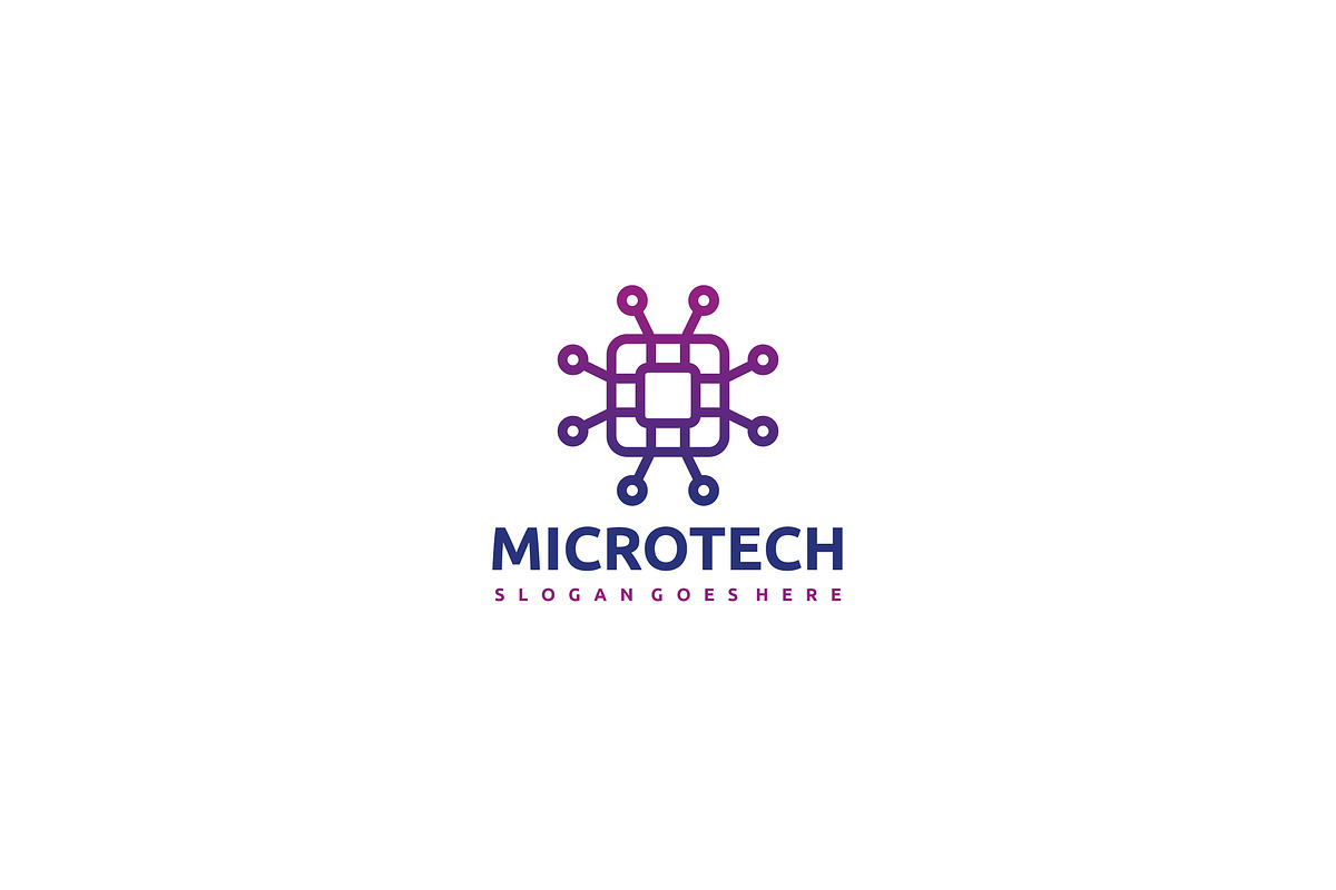 Micro Technology Logo, a Branding & Logo Template by 3ab2ou