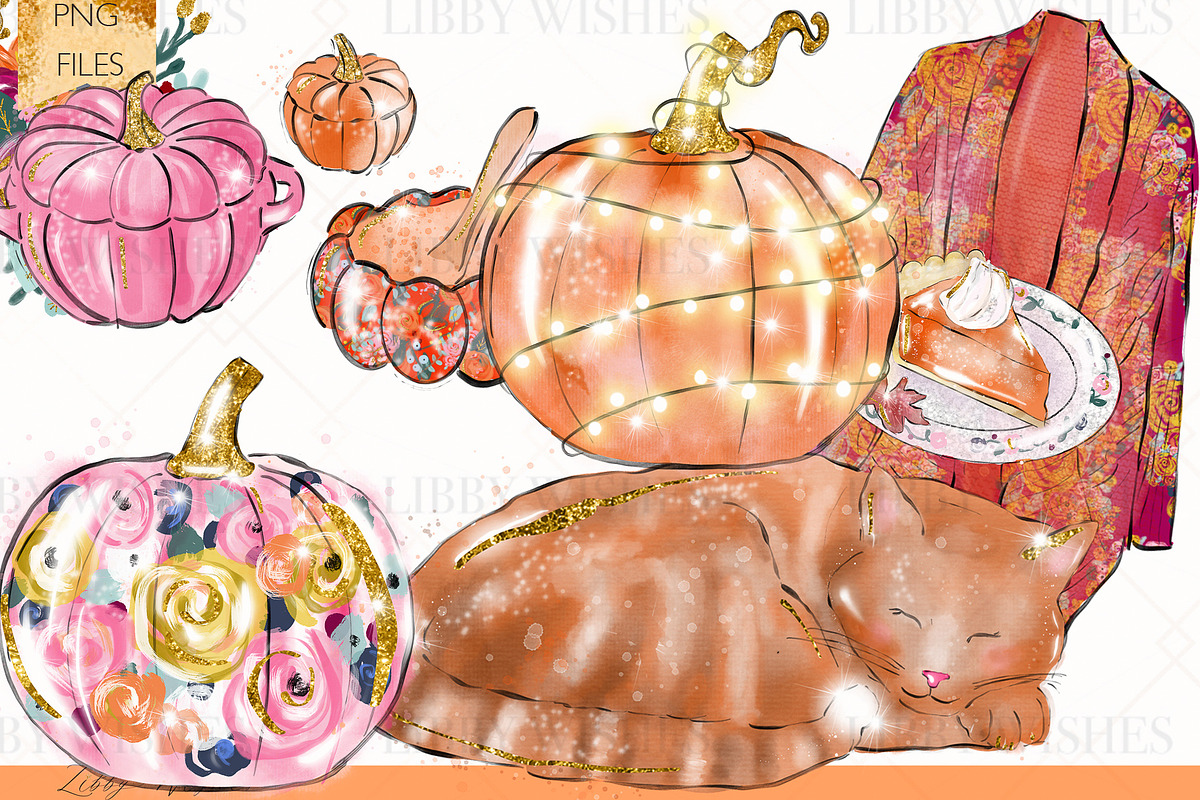 Cosy Fall Autumn Clipart, an Illustration by Libby Wishes (Photo 6 of 8)
