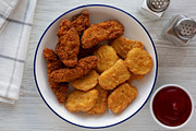 Homemade Chicken Strips and Nuggets with Ketchup, a Food & Drink Photo by LiudmylaChuhunova (Thumbnail 2 of 2)