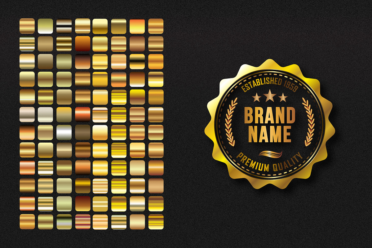 Gold Gradients For Affinity, a Gradient Add-On by Design Art Studio (Photo 3 of 3)