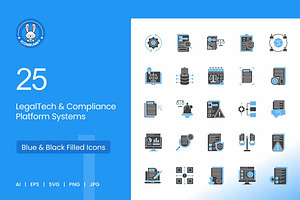 25 LegalTech & Compliance Icons.