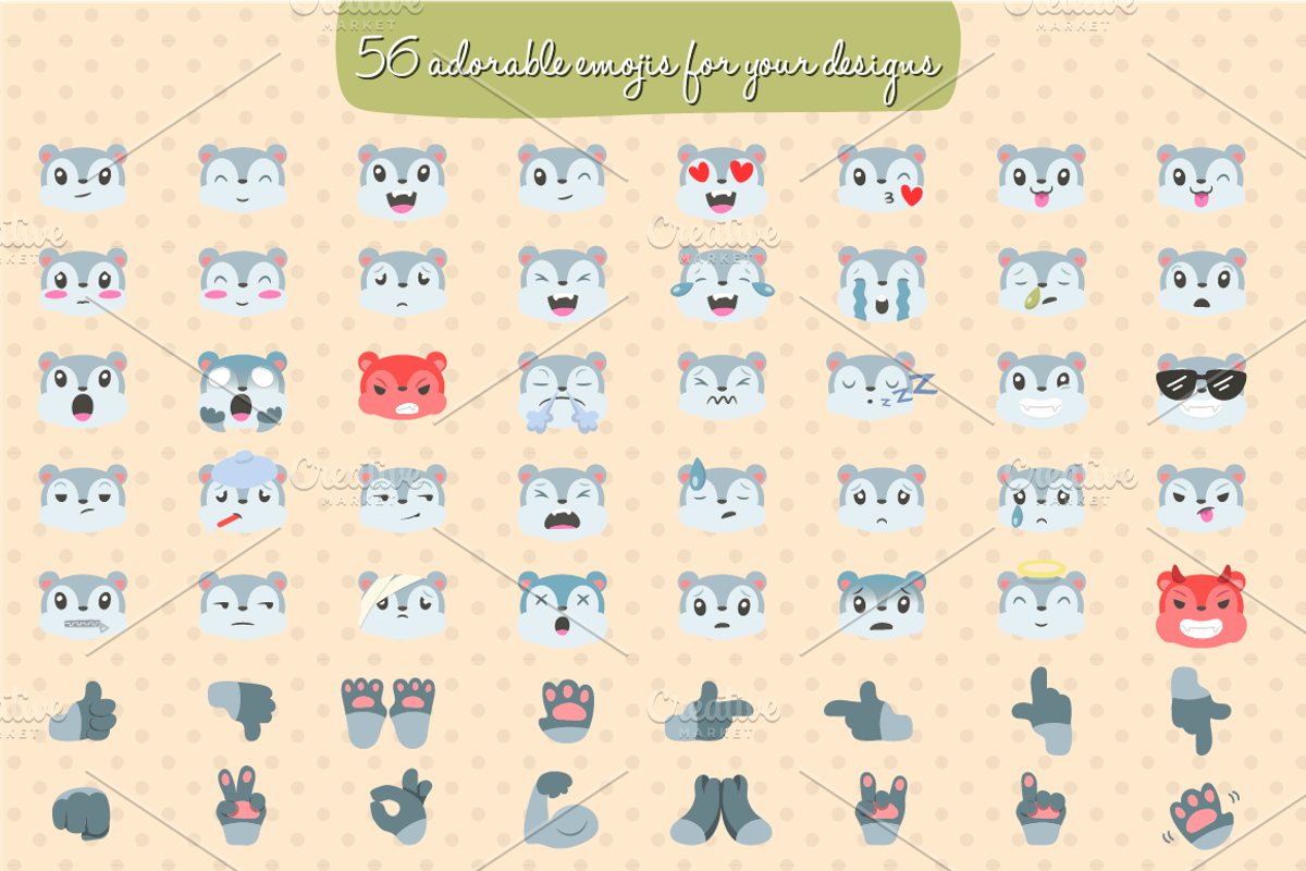 Squirrel Emojis, an Emoji Icon by NatBurger (Photo 2 of 4)