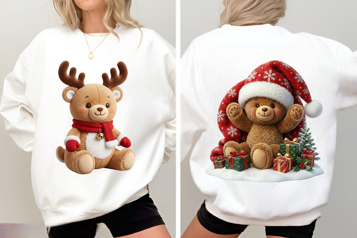 Christmas Teddy Bear Clipart, a Transportation Illustration by Digital Artistic99 (Photo 6 of 9)