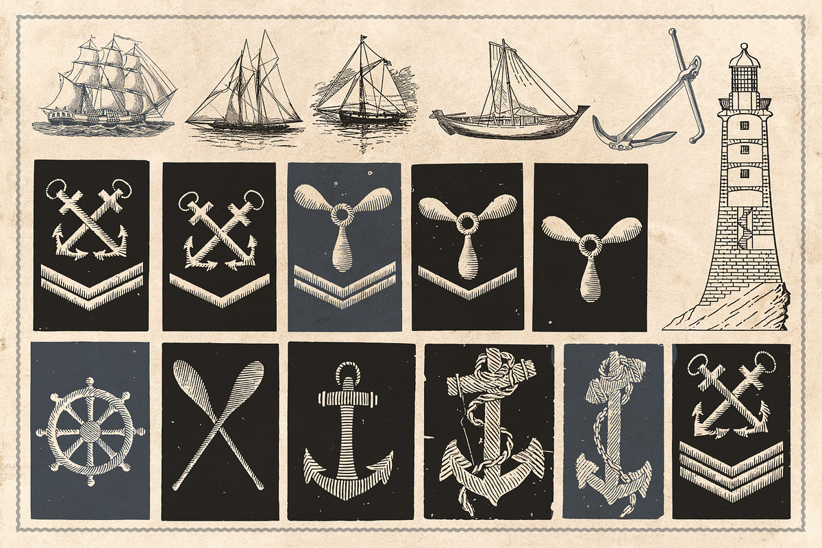 57 Vintage Nautical Illustrations, an Illustration by Brigantine Designs (Photo 5 of 6)