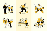 Sports Drawing Illustration Set, a Sport Illustration by Vectors Market (Thumbnail 5 of 9)