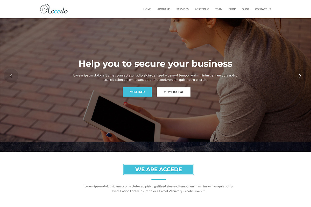 Accede - Agency WordPress Theme, a WordPress Template by Themesvila (Photo 1 of 7)
