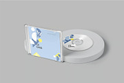 CD Label & Case Mockups, a Product Mockup by megostudi0 (Thumbnail 2 of 7)