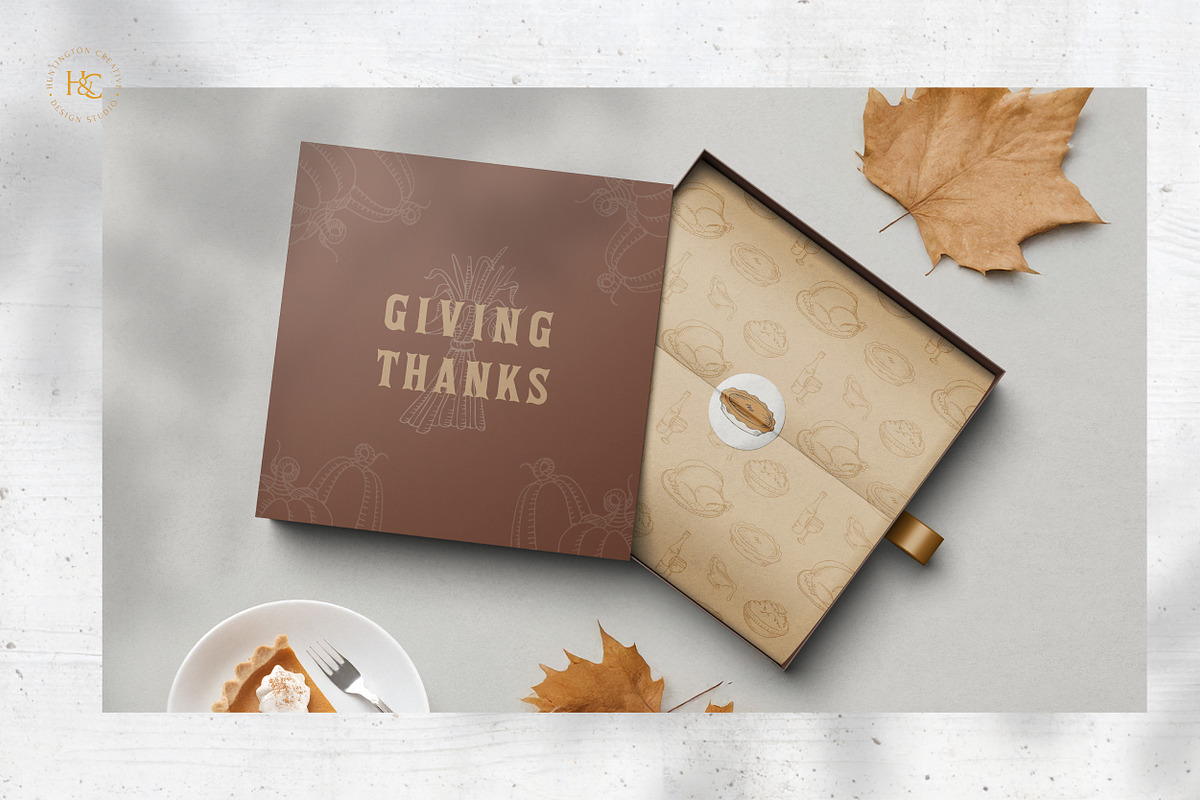 Hand Drawn Thanksgiving Images, a Seasonal Illustration by H&C Drawings & Designs (Photo 5 of 15)