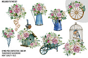 Watercolor spring flower bouquet, an Object Illustration by yana.fefelova (Thumbnail 2 of 5)