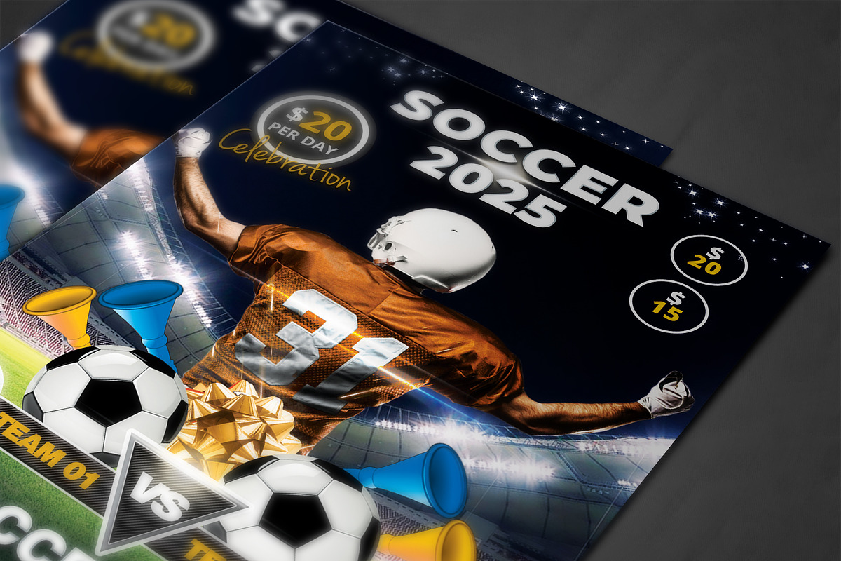 Football Flyer Templates, a Flyer Template by AfzaalGraphics (Photo 4 of 4)