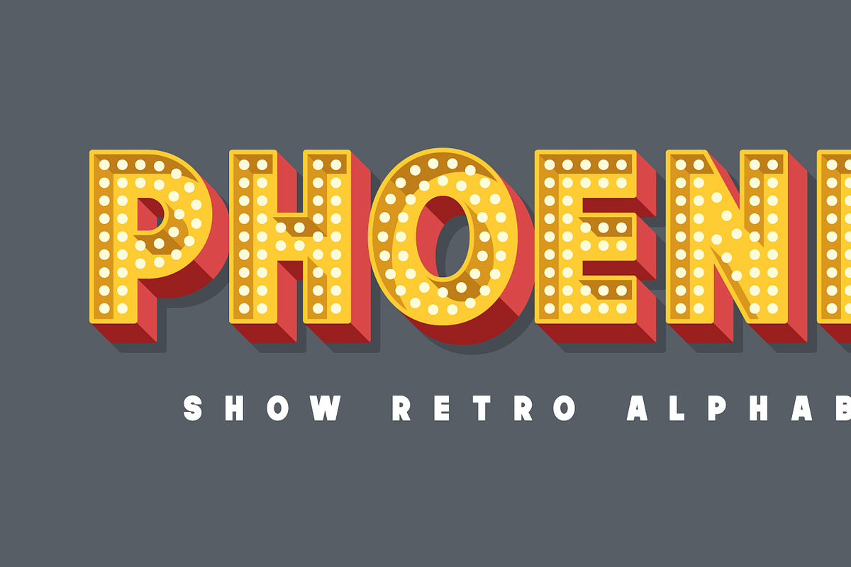 Retro lights show alphabet, an Object Graphic by RevelStockart (Photo 1 of 3)