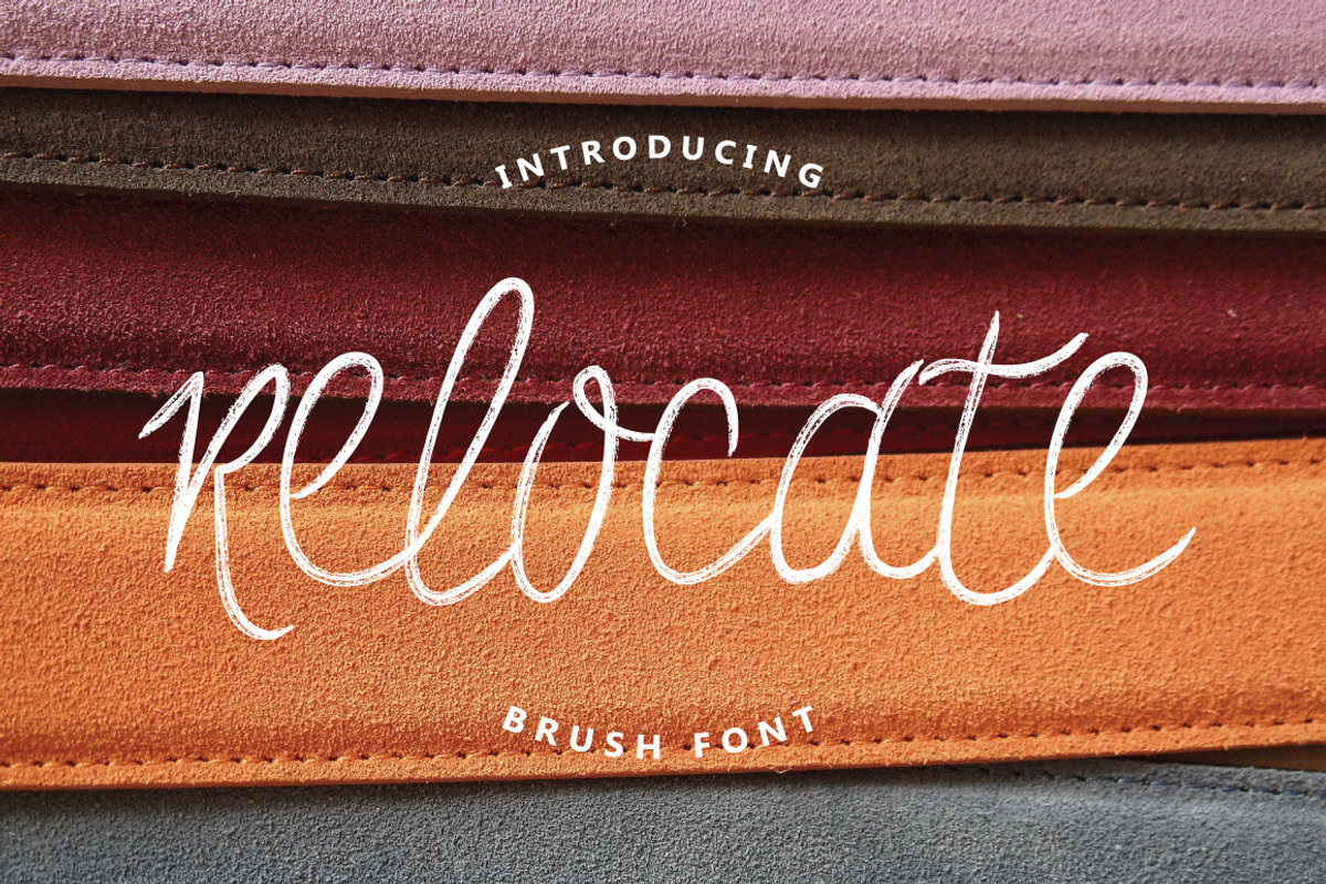Relocate Brush Typeface, a Script Font by Face Lab (Photo 1 of 5)