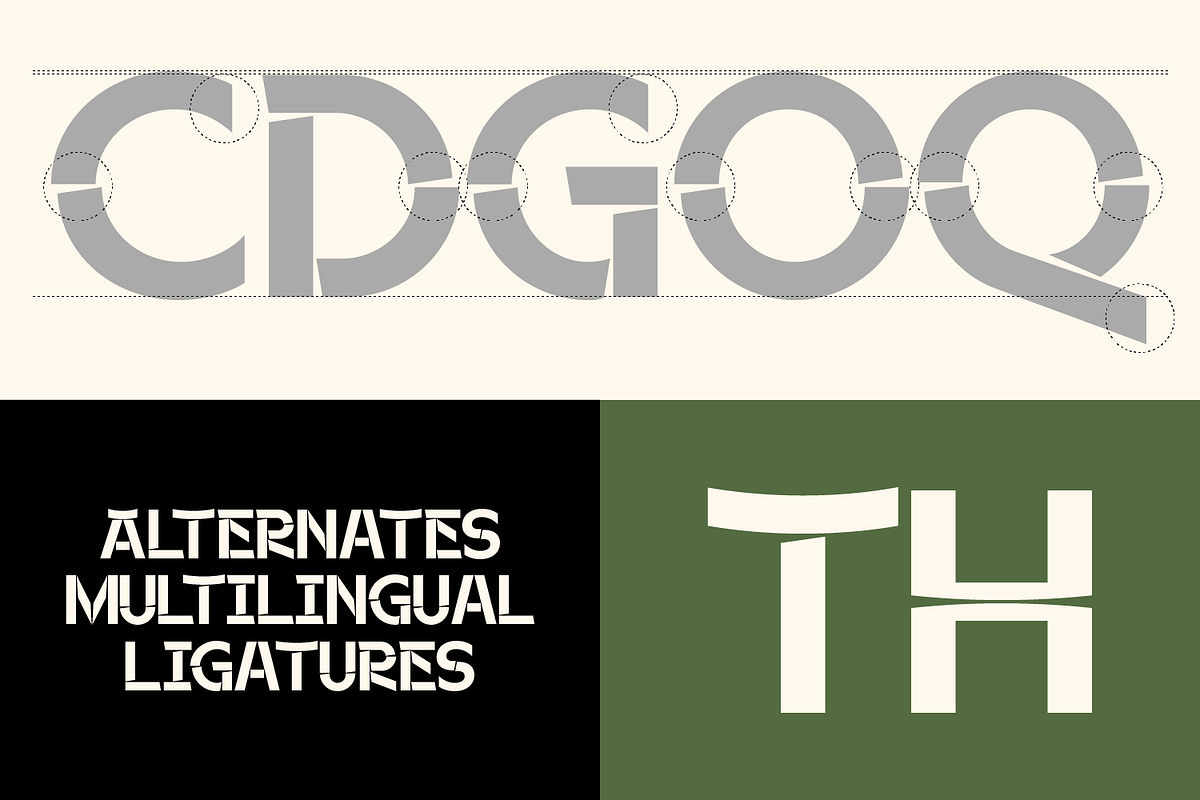 AO Exora - Experimental Stencil, a Sans Serif Font by OwunStudio (Photo 8 of 17)