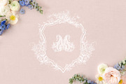 Vintage Wedding Crest with Roses, a Decorative Illustration by Encre Studio (Thumbnail 4 of 4)