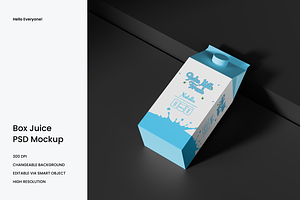 Box Juice PSD Mockup