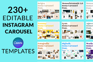 230 Instagram Carousel Templates