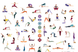 Big bundle of yoga postures