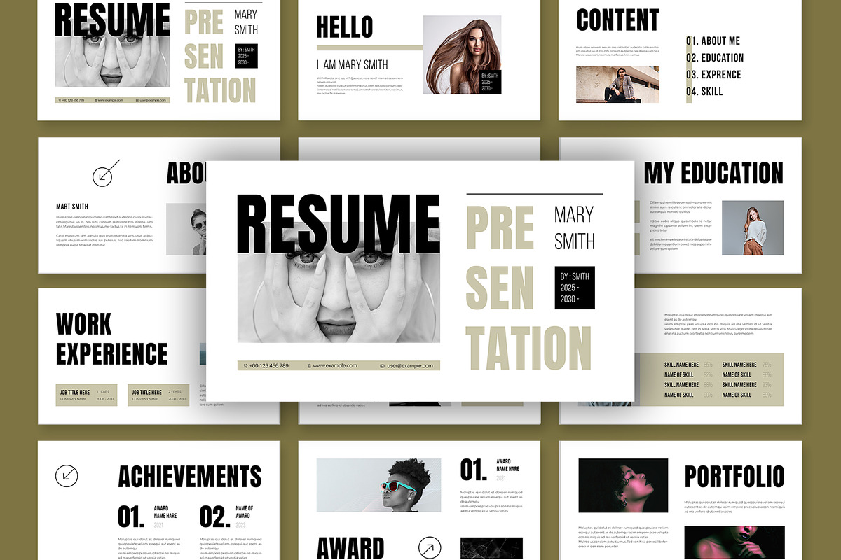 Resume Presentation Template, a Presentation Template by MightyDesign (Photo 2 of 7)
