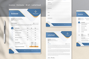 Invoice, Estimate, Brief & Templates, a Stationery Template by Creativity-Design
