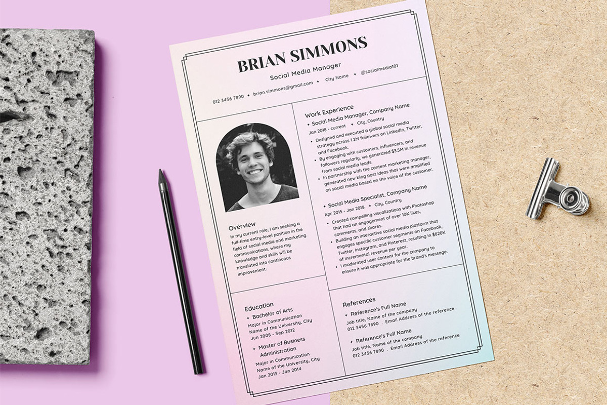 CANVA Resume Template / CV Set, a Resume Template by RWstudio (Photo 1 of 8)
