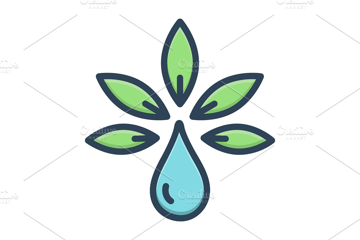 Extract cannabis color icon, a Duotone Icon by Creative priyanka