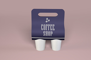 Take Away Coffee Holder Mockup