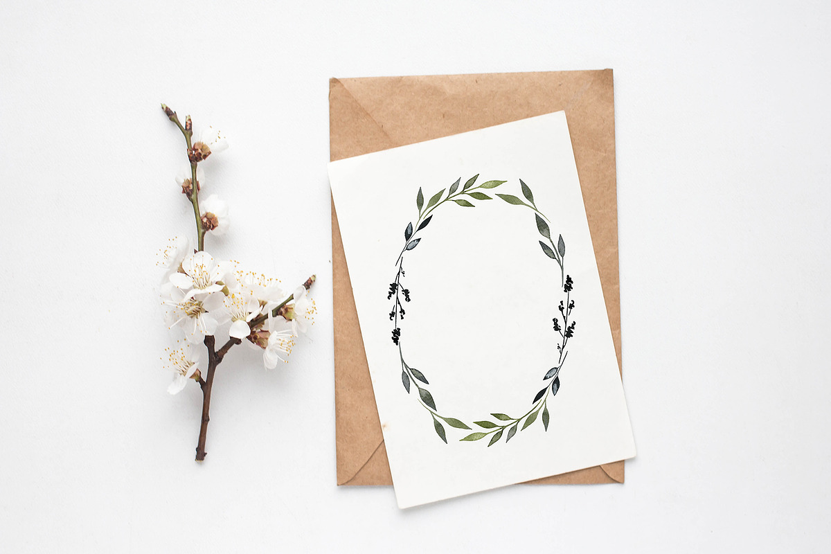 Leaves and watercolor shapes, a Decorative Illustration by Maria's little shop (Photo 8 of 10)