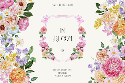 In Bloom Watercolor Florals, a Seasonal Illustration by Catch the Dream Art